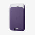 AMP02284 - MagSafe Card Holder Valentinus (MagFit) in black showing the card holder attached to back of device